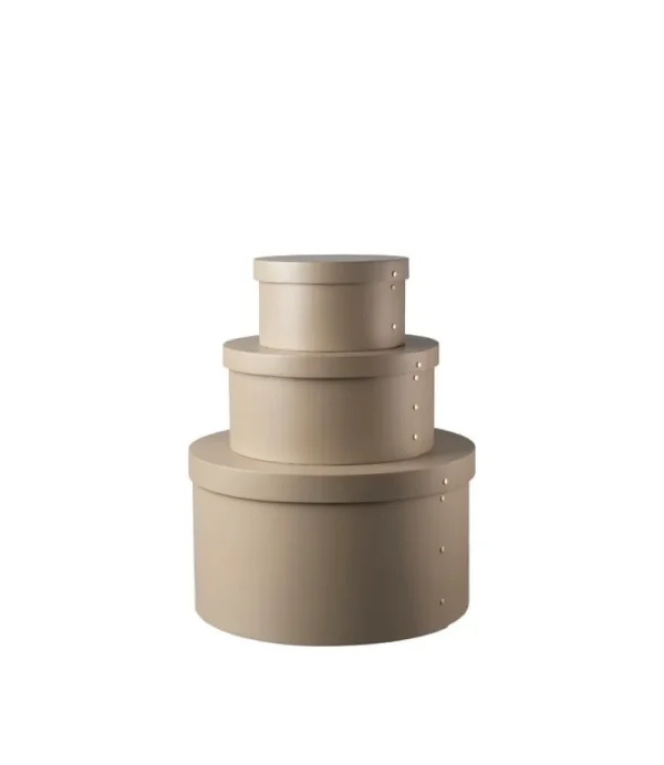 Kinder FDB Mu00f8bler Kinderzimmereinrichtung^FDB Møbler X3 Drejo Schachtel 22 cm, grau-beige
