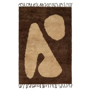 ferm LIVING Teppiche Und Läufer^Abstract Teppich, 120 × 180 cm, Braun - Cremeweiß