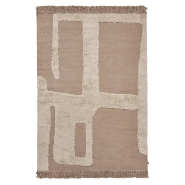 ferm LIVING Teppiche Und Läufer^Alley Wollteppich, 140 x 200 cm, Natur