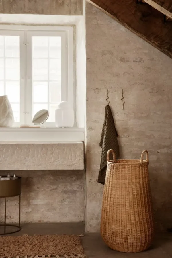ferm LIVING Badezimmertextilien^Amass Langflor Matte, 50 x 70 cm, White Pepper