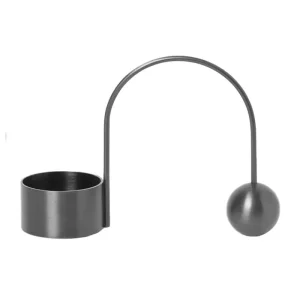 ferm LIVING Weihnachtsdekoration | Kerzen Und Kerzenhalter^Balance Teelichthalter, schwarzes Messing