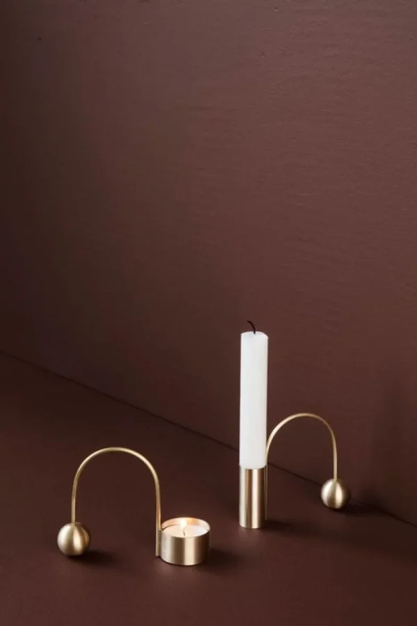 ferm LIVING Weihnachtsdekoration | Kerzen Und Kerzenhalter^Balance Teelichthalter, Messing