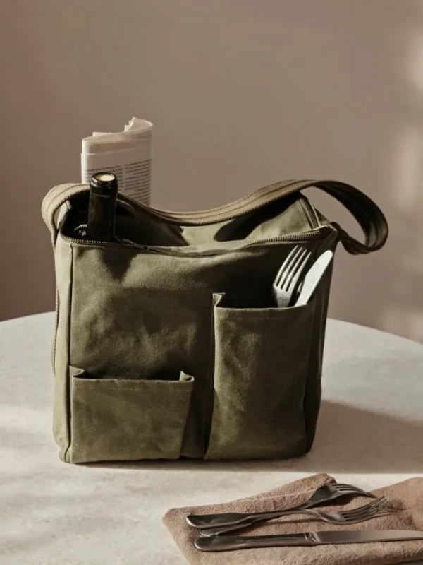 ferm LIVING Taschen | Auf Reisen^Bark Picknicktasche, Olivgrün