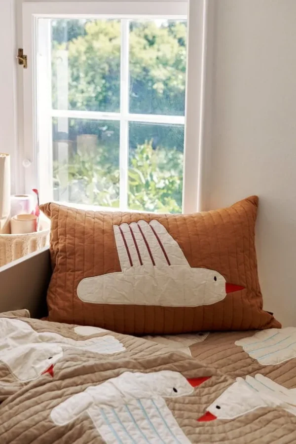 Kinder ferm LIVING Textilien Für Kinder | Decken Und Überwürfe^Bird Decke, gesteppt, 80 x 110 cm, Sand