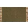 ferm LIVING Teppiche Und Läufer^Block Matte, 80 × 50 cm, Olivgrün - Natur