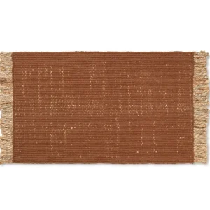 ferm LIVING Teppiche Und Läufer^Block Matte, 80 × 50 cm, Ziegelrot - Natur