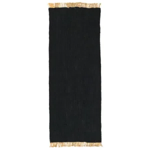 ferm LIVING Teppiche Und Läufer^Block Runner Teppich, 80 x 200 cm, Schwarz - Natur