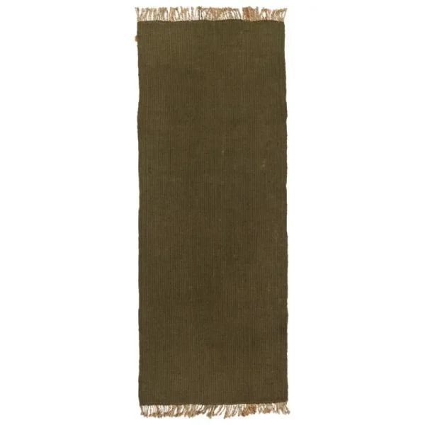 ferm LIVING Teppiche Und Läufer^Block Runner Teppich, 80 x 200 cm, Olivgrün - Natur