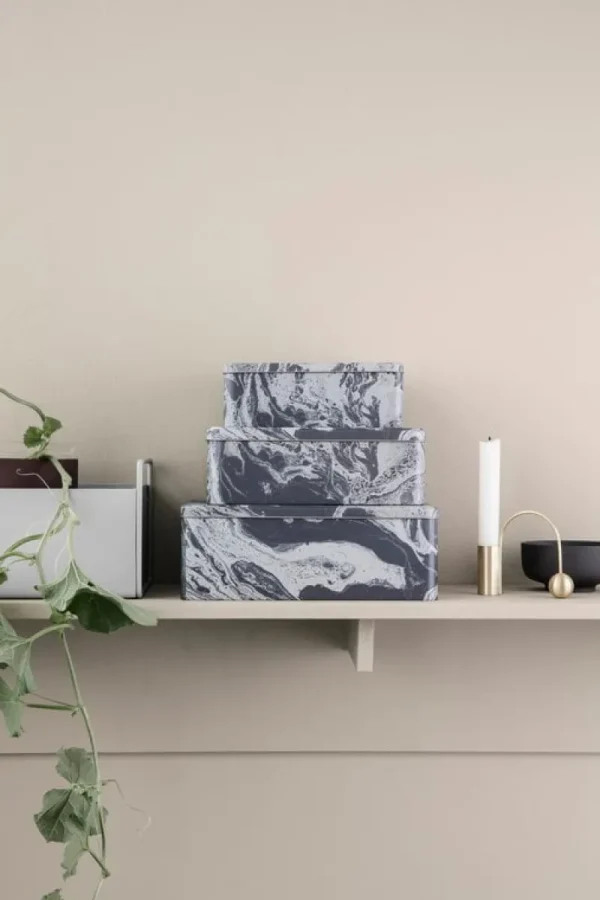 ferm LIVING Aufbewahrungsbehälter^Blumenkasten, klein, hellgrau