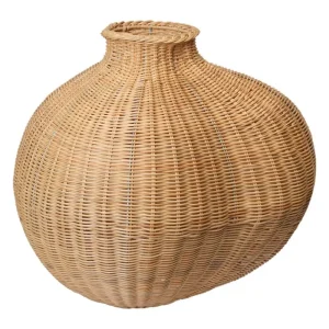 ferm LIVING Indoor-gardening | Vasen^Bola Bodenvase, geflochten, Naturrattan