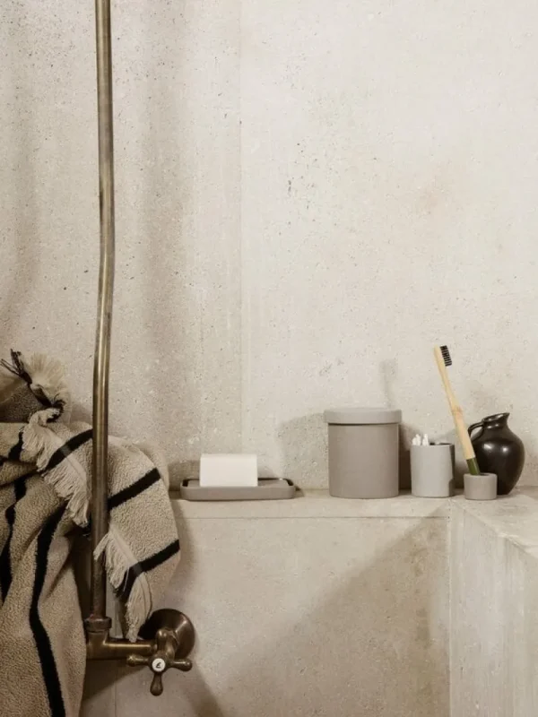 ferm LIVING Badezimmeraccessoires^Bon Accessories Seifenschale, Sand – schwarz
