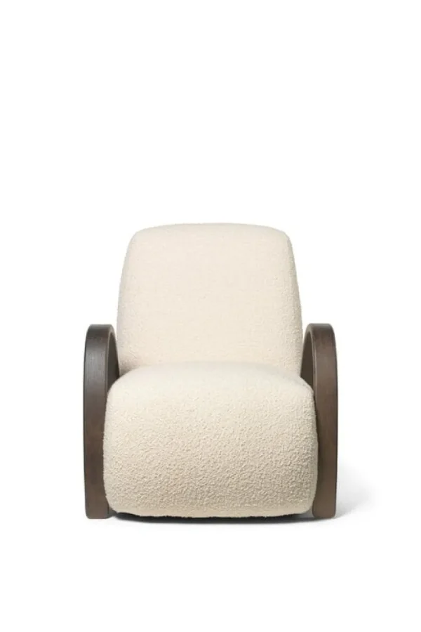 Eero Aarnio Originals Sitzgelegenheiten-ferm LIVING Buur Loungesessel, Nordic Bouclé, Cremeweiß