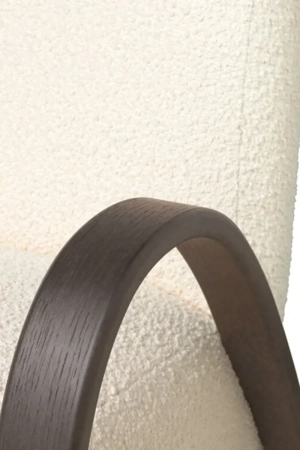 Eero Aarnio Originals Sitzgelegenheiten-ferm LIVING Buur Loungesessel, Nordic Bouclé, Cremeweiß