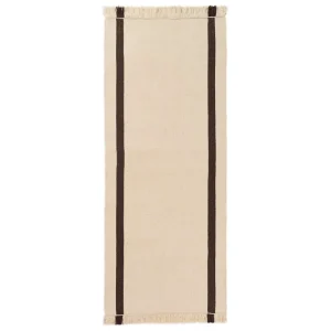 ferm LIVING Teppiche Und Läufer^Calm Kelim Läufer, 80 x 200 cm, Cremeweiß - Kaffeebraun