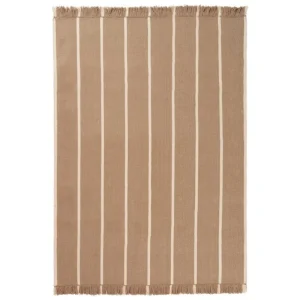 ferm LIVING Teppiche Und Läufer^Calm Kelim Teppich, 140 x 200 cm, dunkles Sandbeige - Cremeweiß