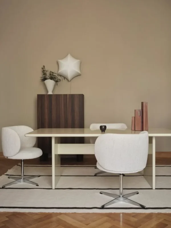 ferm LIVING Teppiche Und Läufer^Calm Kelim Teppich, 200 x 300 cm, Cremeweiß - Kaffeebraun