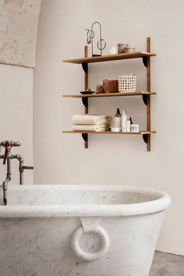 ferm LIVING Dekorationsgegenstände^Ceramic Korb, klein, gebrochen weiß