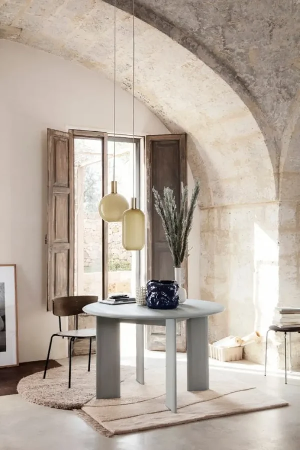 ferm LIVING Dekorationsgegenstände^Ceramic Korb, klein, gebrochen weiß
