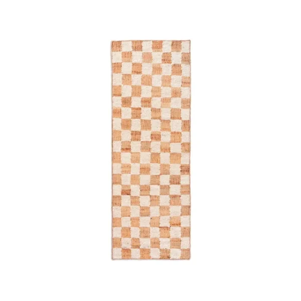 ferm LIVING Teppiche Und Läufer^Check Wool Jute Läufer, 70 x 180 cm, natur - naturweiß
