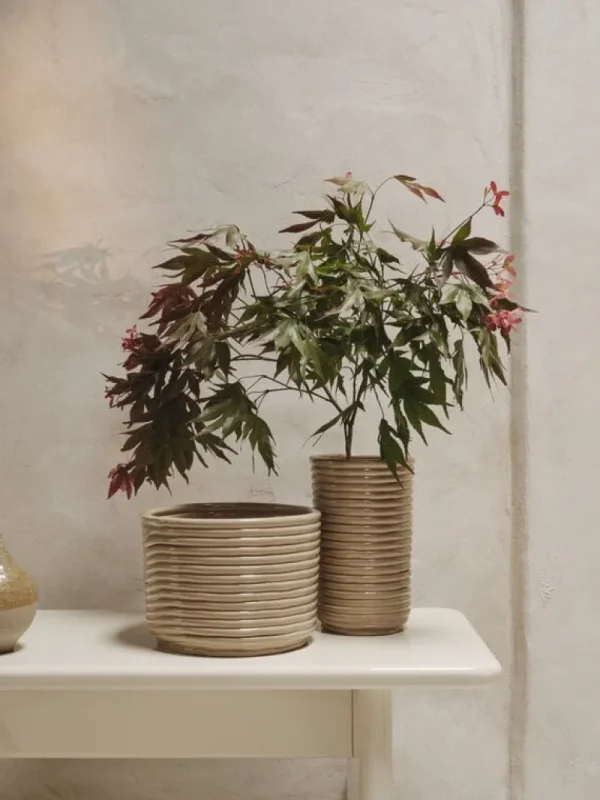 ferm LIVING Indoor-gardening^Corduroy Blumentopf, 20 cm, Kaschmir