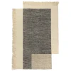 ferm LIVING Teppiche Und Läufer^Counter Teppich, 140 x 200 cm, Graphitgrau - Cremeweiß