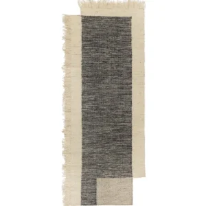 ferm LIVING Teppiche Und Läufer^Counter Teppich, 80 x 200 cm, Graphitgrau - Cremeweiß