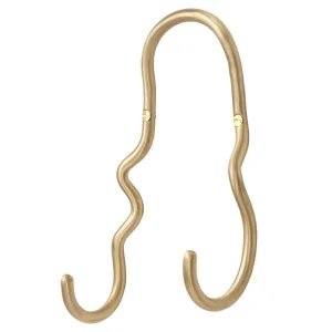 ferm LIVING Garderoben Und Kleiderbügel^Curvature Doppelhaken, Messing