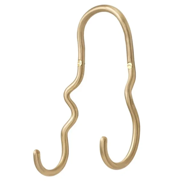 ferm LIVING Garderoben Und Kleiderbügel^Curvature Doppelhaken, Messing