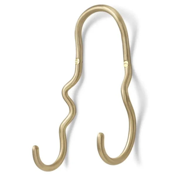ferm LIVING Garderoben Und Kleiderbügel^Curvature Doppelhaken, Messing