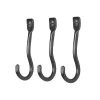 ferm LIVING Garderoben Und Kleiderbügel^Curvature Haken, 3 Stück, schwarzes Messing