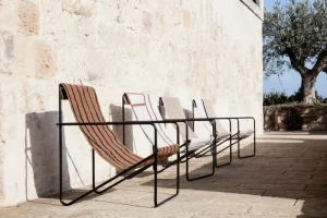 ferm LIVING Terrassenmöbel | Sitzgelegenheiten^Desert Loungesessel, schwarz – erdfarben