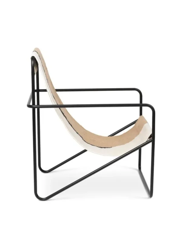 ferm LIVING Terrassenmöbel | Sitzgelegenheiten^Desert Loungesessel, schwarz – erdfarben
