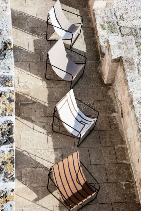 ferm LIVING Terrassenmöbel | Sitzgelegenheiten^Desert Loungesessel, schwarz – erdfarben