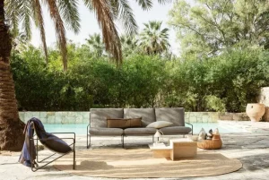 ferm LIVING Terrassenmöbel | Sofas Und Liegen^Desert 3-Sitzer-Sofa, Schwarz - dunkles Sandbeige, Dolce