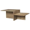 Vitra Tische-ferm LIVING Distinct Couchtisch, Travertin, Dunkelbraun