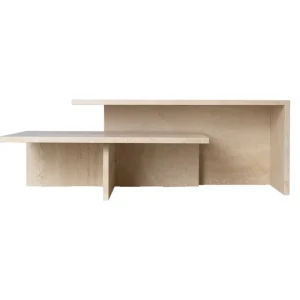 Sibast Tische-ferm LIVING Distinct Grande Duo Couchtisch, Travertin