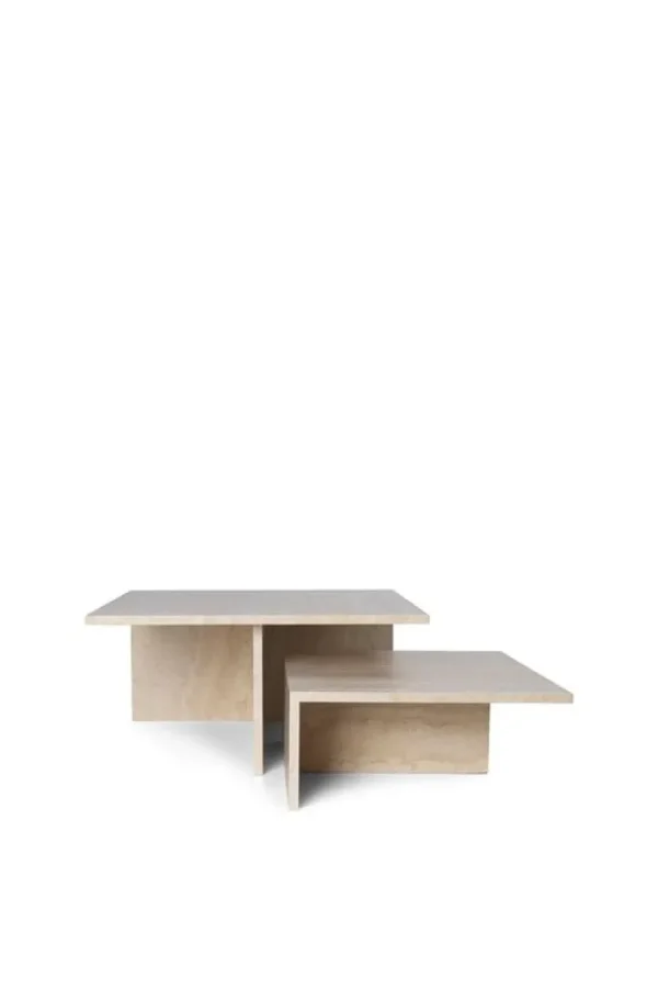 Sibast Tische-ferm LIVING Distinct Grande Duo Couchtisch, Travertin