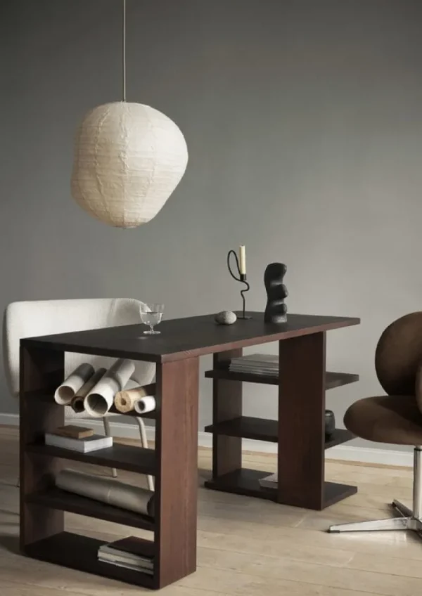 HAY Tische-ferm LIVING Edre Schreibtisch, dunkel gebeizte Kiefer