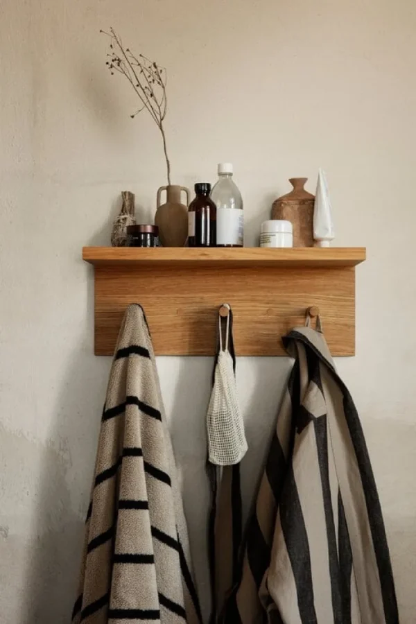 ferm LIVING Badezimmertextilien^Field Morgenmantel, Sand - Schwarz