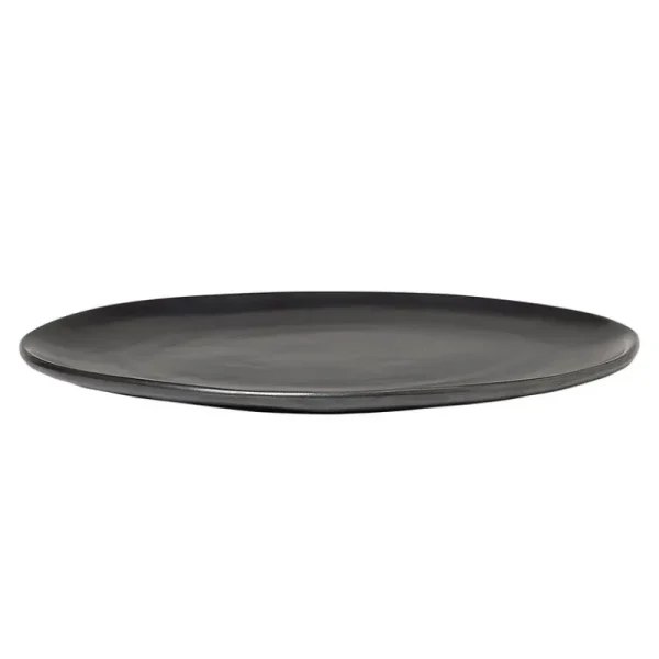 ferm LIVING Geschirr^Flow Teller, groß, Schwarz