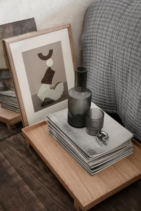 ferm LIVING Gläser Und Tassen^Gläser Ripple, 4 Stück, rauchgrau