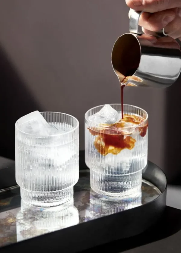 ferm LIVING Gläser Und Tassen^Gläser Ripple, 4 Stück, klar