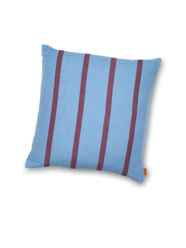 ferm LIVING Kissen^Grand Kissen, 50 x 50 cm, verblasstes Blau - Burgunderrot