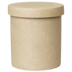 ferm LIVING Badezimmeraccessoires^Großer Bon Accessories Behälter, Sand – schwarz