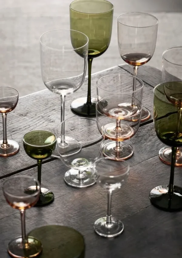 ferm LIVING Gläser Und Tassen^Host Weißweingläser, 2er-Set, Zartrosa