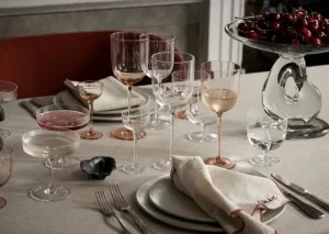 ferm LIVING Gläser Und Tassen^Host Weißweingläser, 2er-Set, Zartrosa