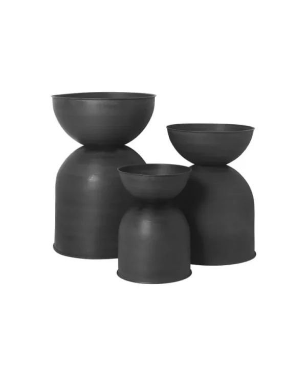 ferm LIVING Garten^Hourglass Topf, S, schwarz