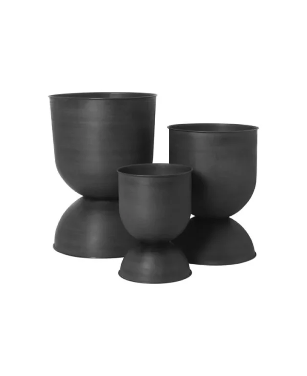 ferm LIVING Garten^Hourglass Topf, S, schwarz