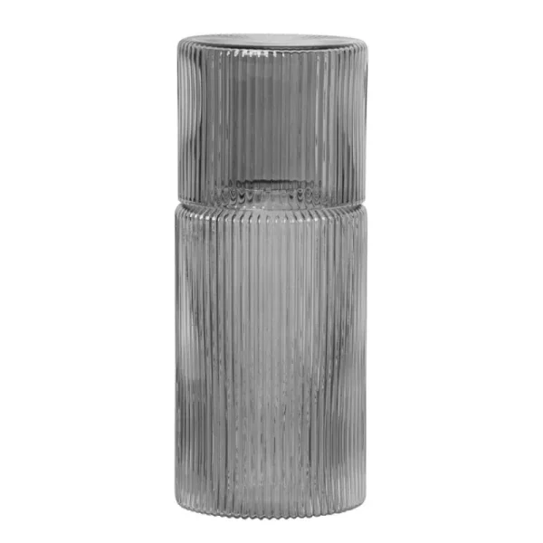 ferm LIVING Karaffen Und Krüge^Karaffenset Ripple, klein, rauchgrau