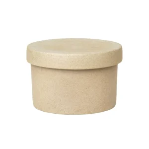 ferm LIVING Badezimmeraccessoires^Kleiner Bon Accessories Behälter, Sand – schwarz